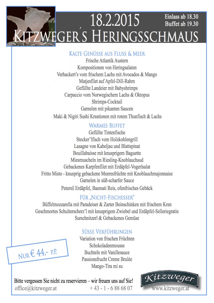 Heringsschmaus Buffet 2015